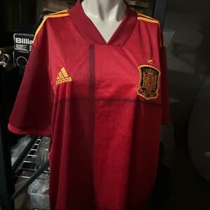 Spain Home football shirt 2019 - 2022 Team Jersey Red Adidas Mens Size XL as is
